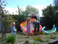 Must empty dirt from paddling pool